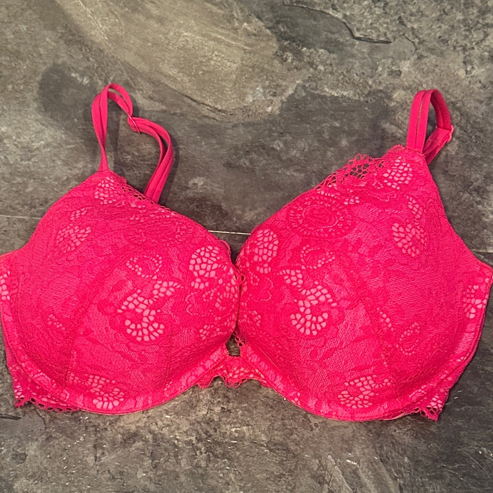 Victoria's Secret Hot Pink Lace Bra